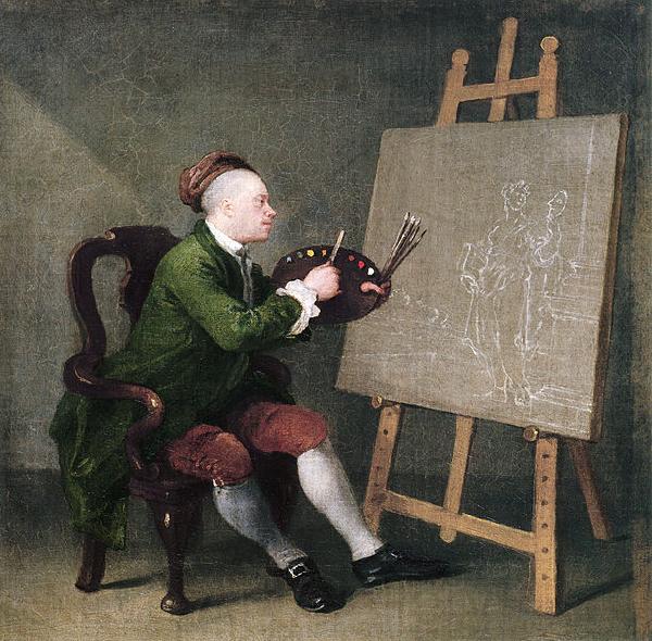 William Hogarth Self-portrait France oil painting art